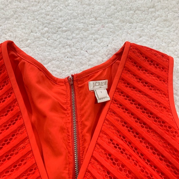 J Crew Red Eyelet Dress with Back Zipper - Picture 6 of 8